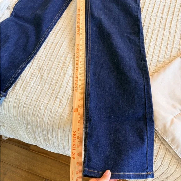 💙NEW Astro Bettie💙 1940s style Women's Dark Blue Denim Jeans - Picture 8 of 11